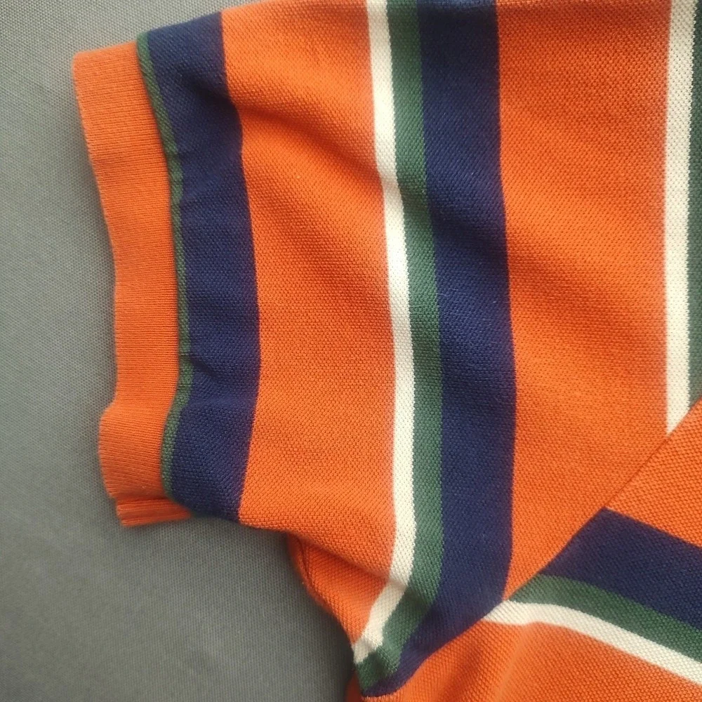 Ralph‎ Lauren Men's Shirt Multicolored Striped Pullover Polo Short Sleeve XL